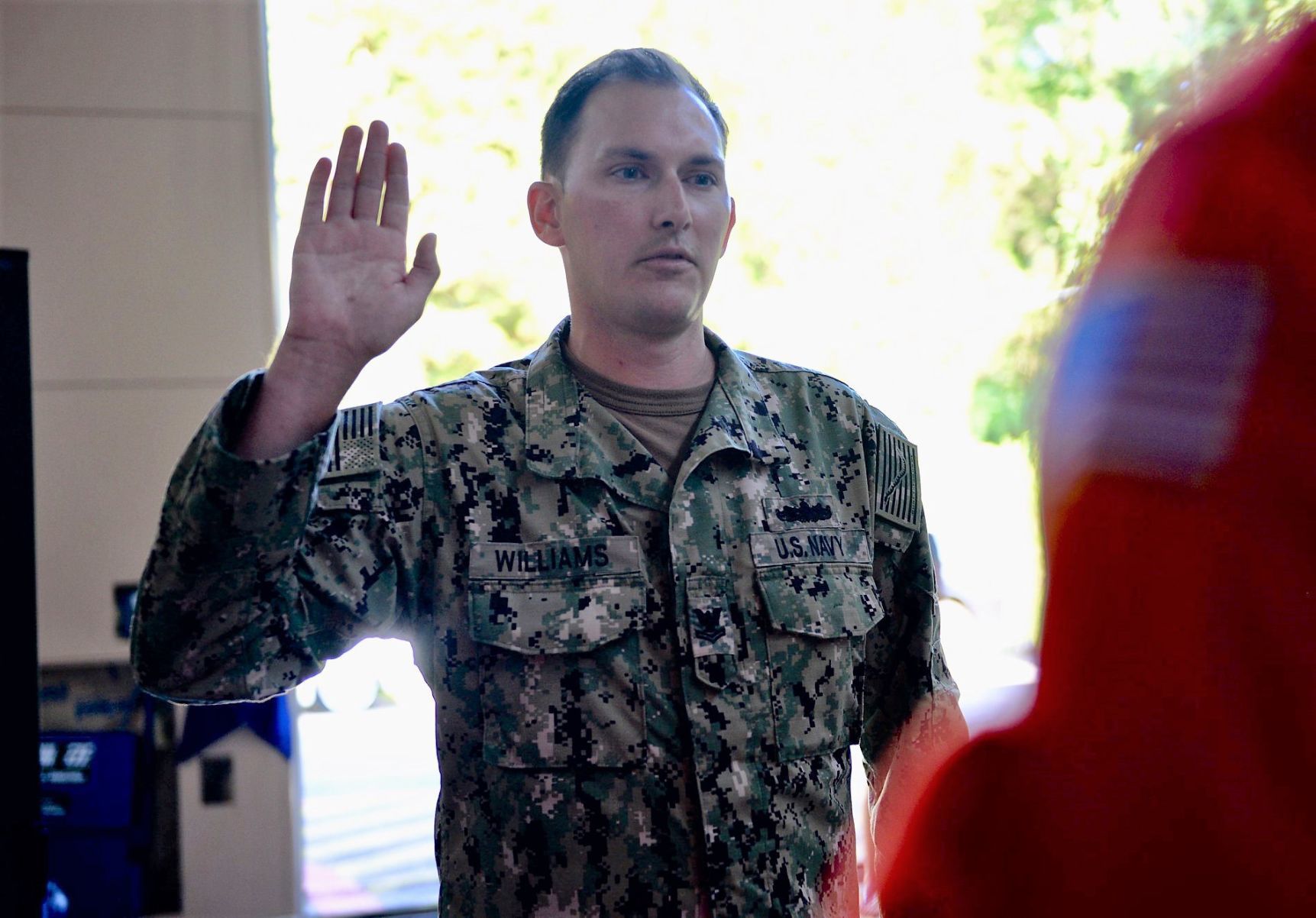 Reciting the Oath of Enlistment